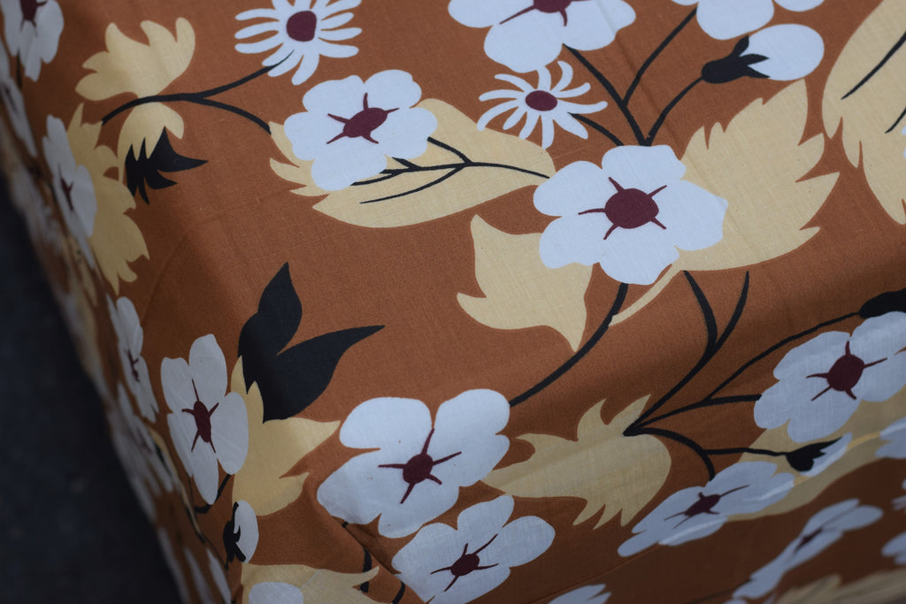 Autumn Bloom Floral Queen Size Cotton Bedsheet with Pillow Covers