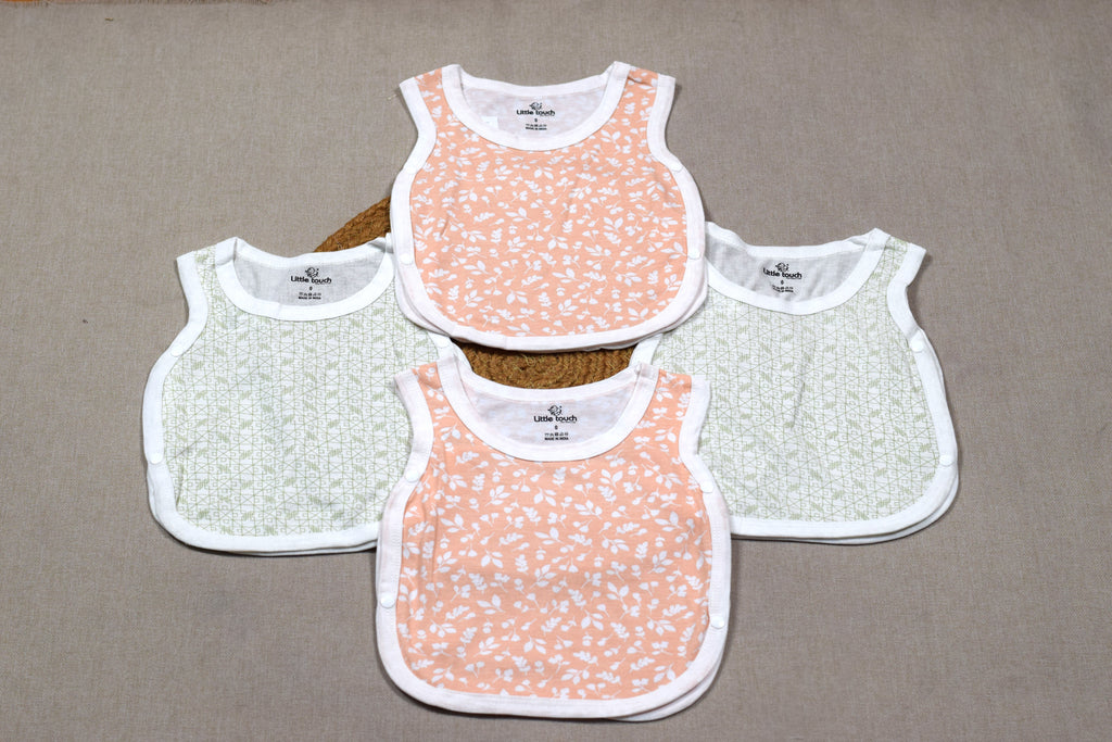 Little Touch Baby Kutti Uduppu Set of 4 – Soft Cotton Sleeveless Newborn Jabla |