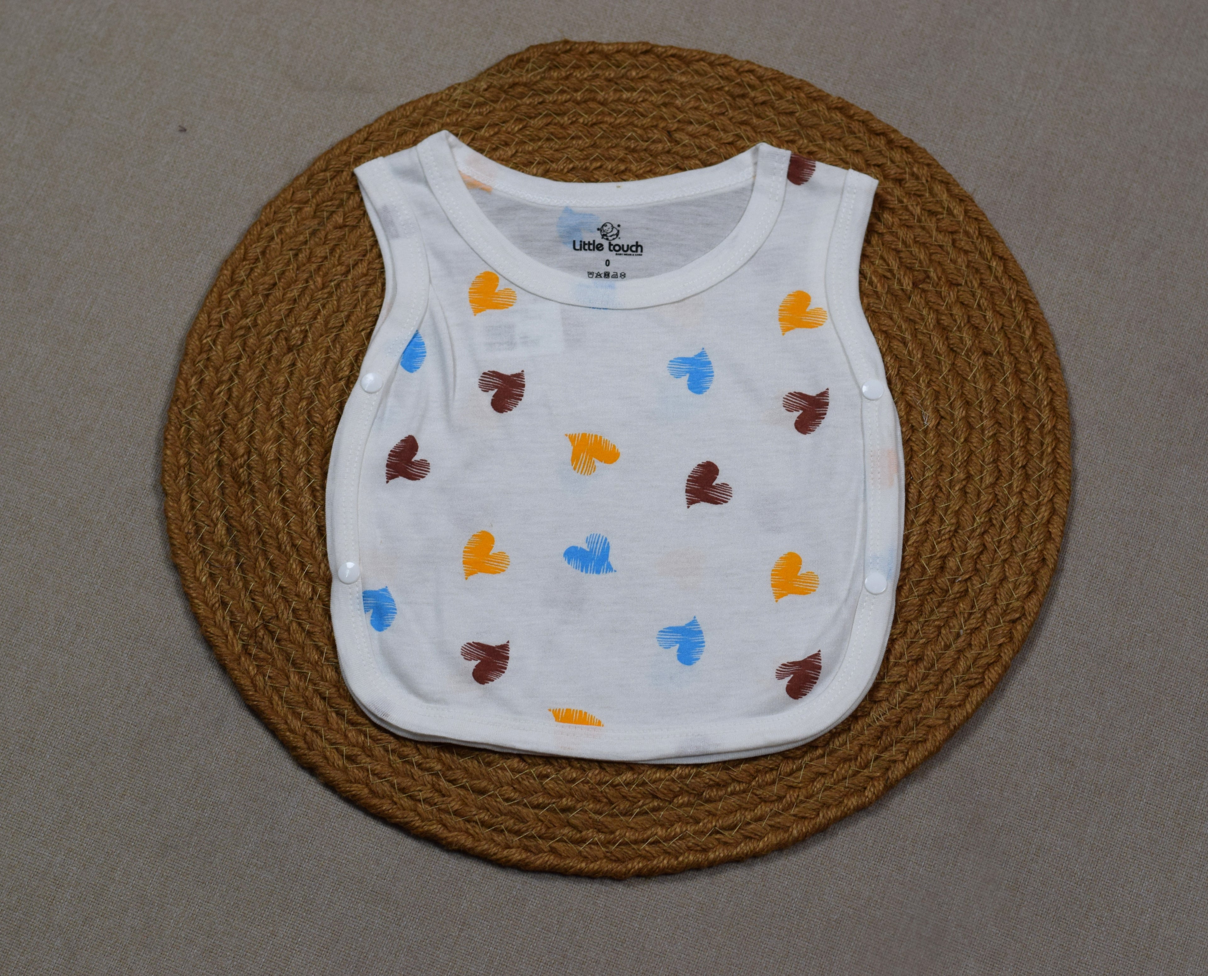 Little Touch Baby Kutti Uduppu Set of 3 | Soft Cotton Newborn Sleeveless Jabla | Assorted Prints