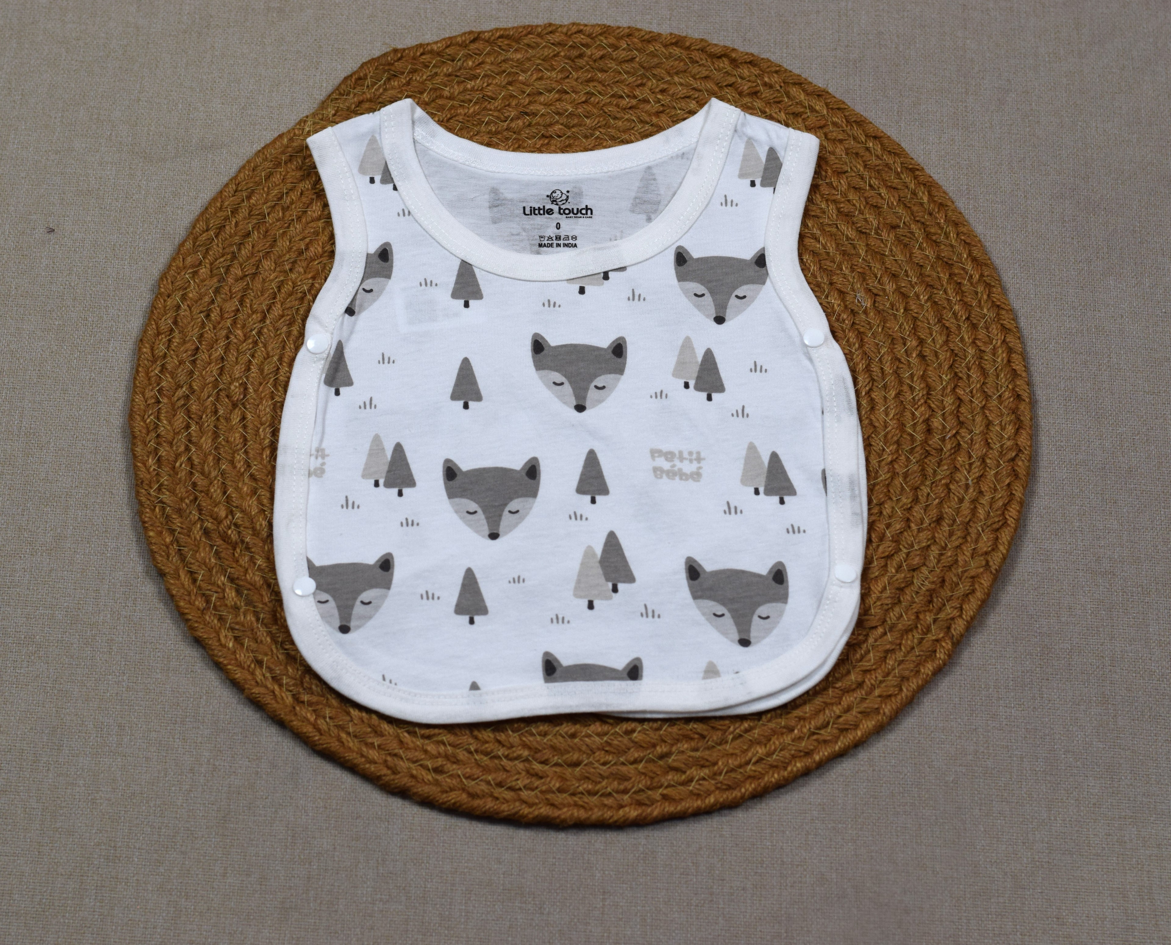 Little Touch Baby Kutti Uduppu Set of 3 | Soft Cotton Newborn Sleeveless Jabla | Assorted Prints