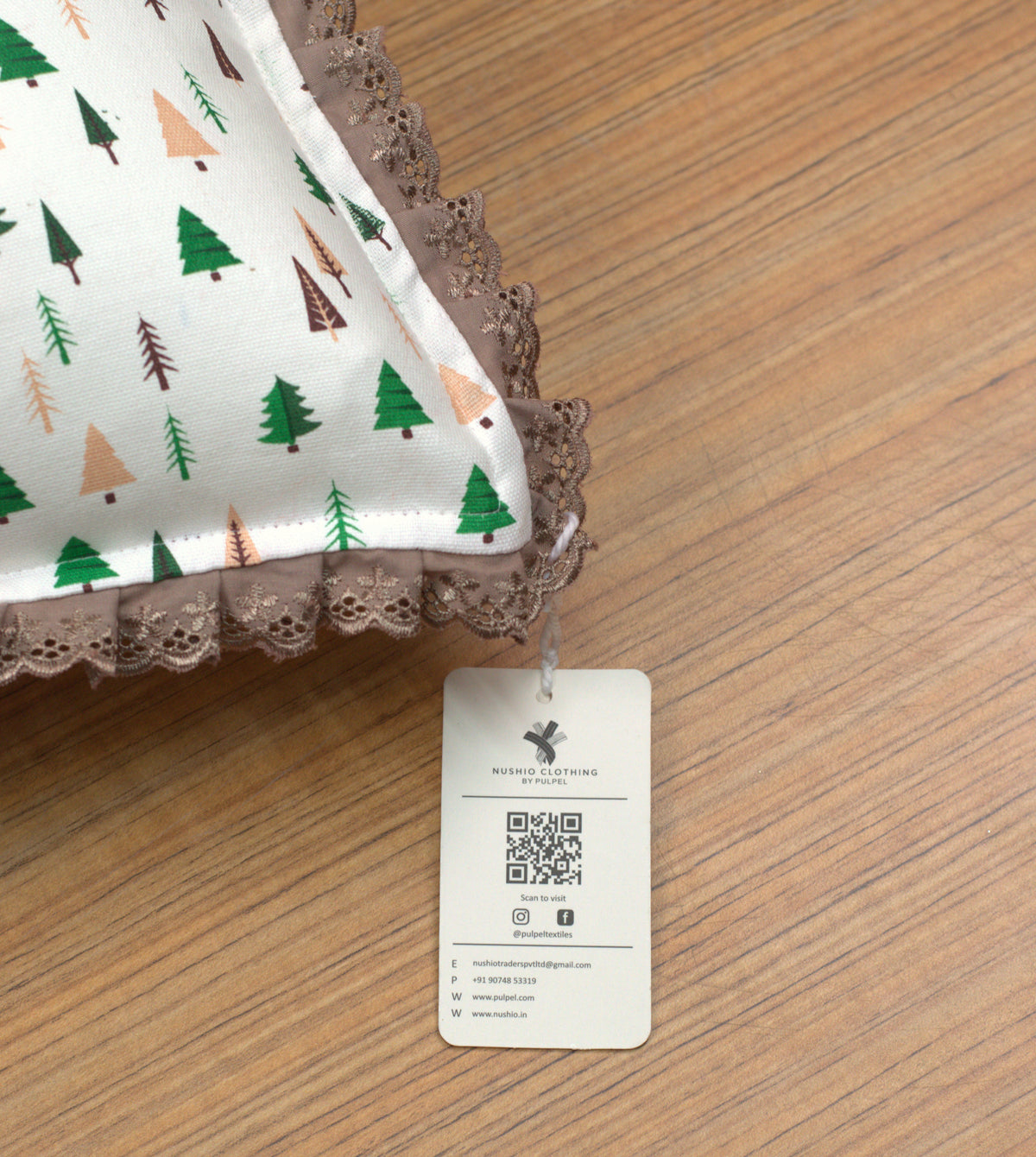 Christmas Tree Printed Cushion Cover – 16×16 Inch | Decorative Cushion Cover