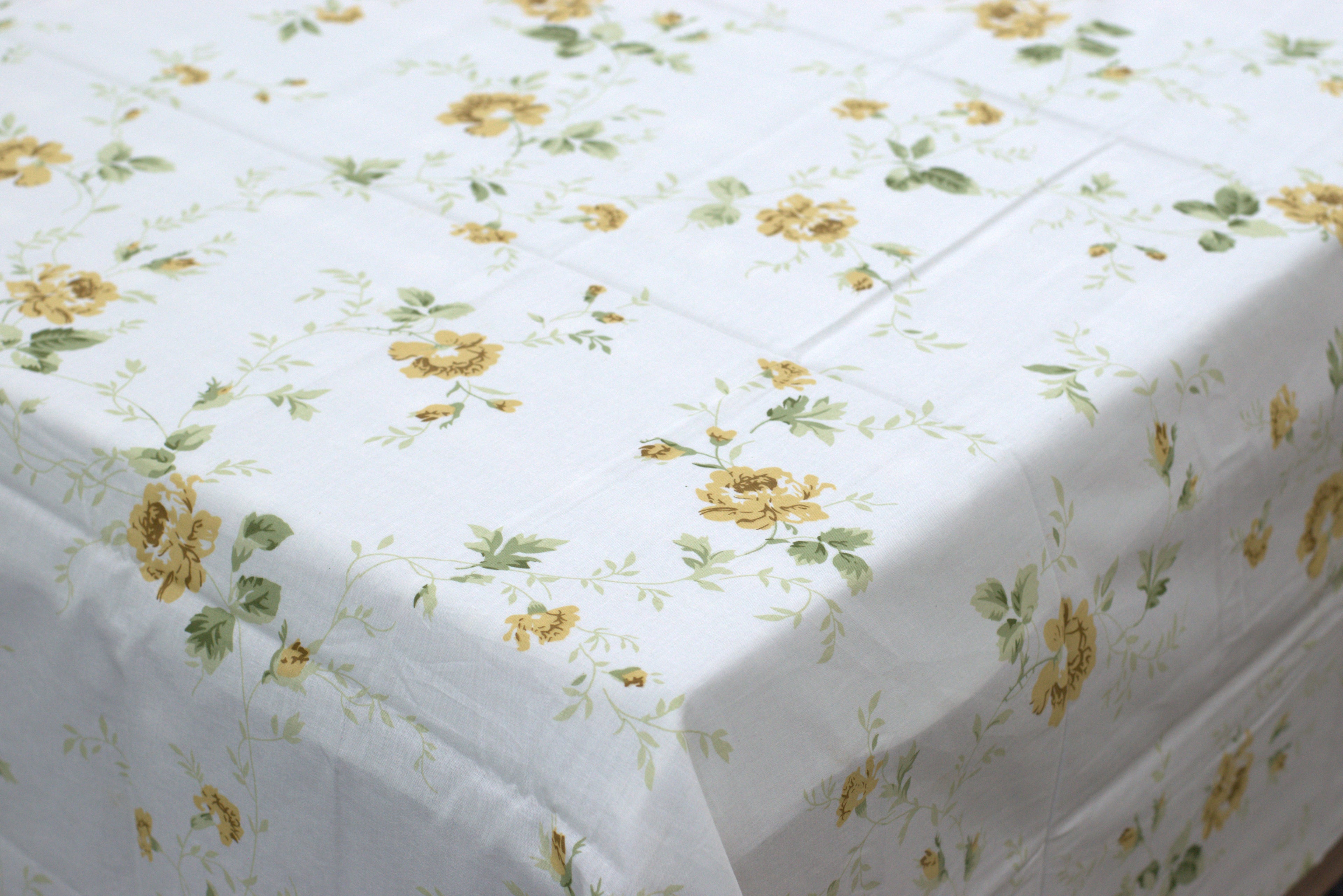 Yellow Floral Queen Size Bedsheet with Pillow Covers