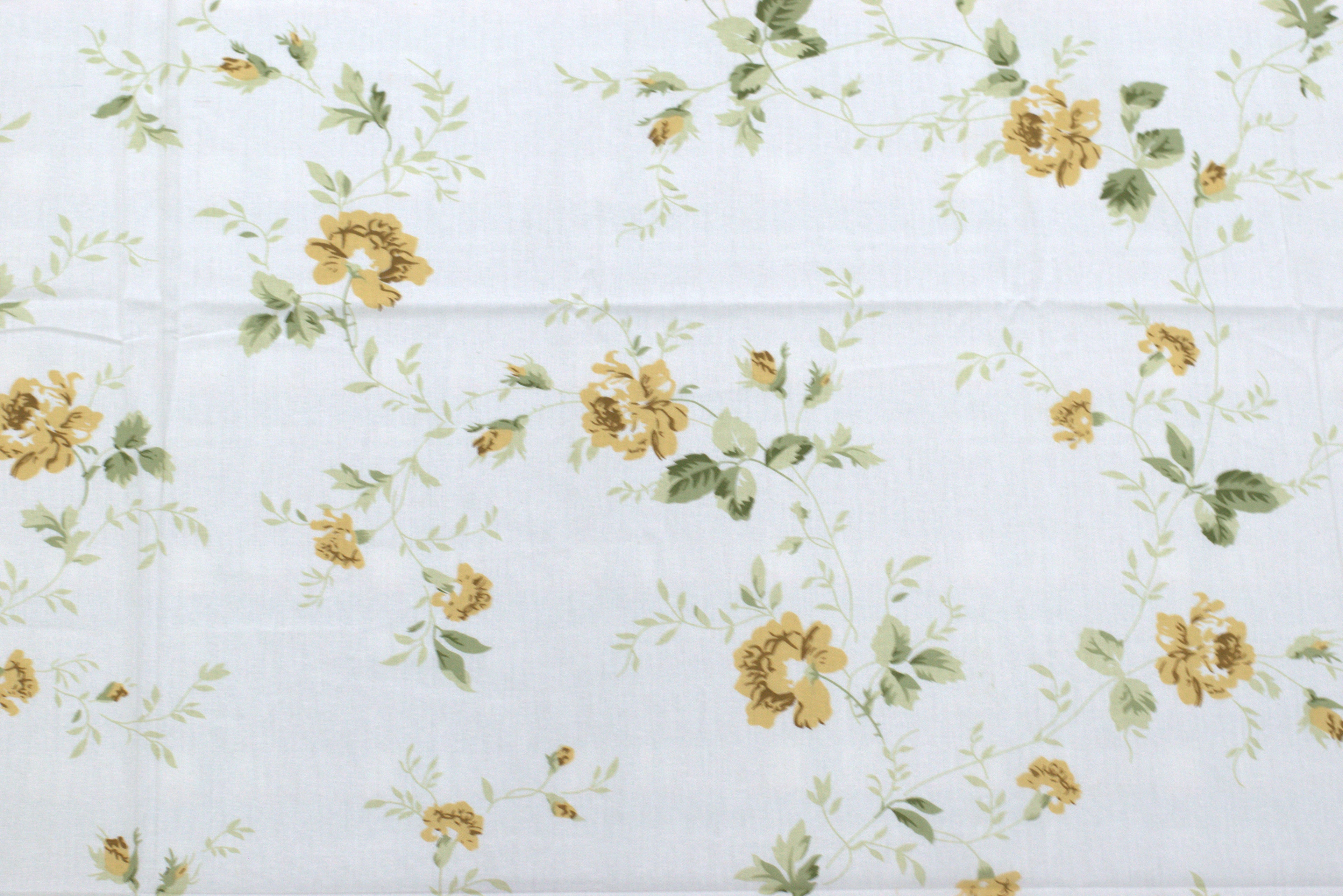 Yellow Floral Queen Size Bedsheet with Pillow Covers