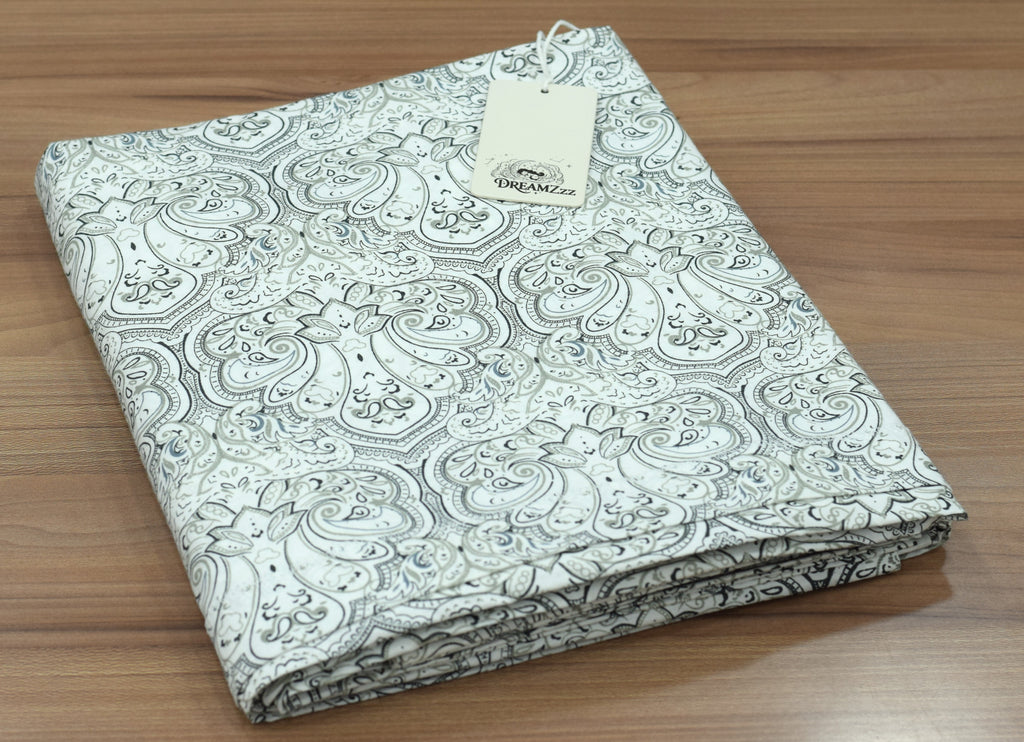 King Size Cotton Bedsheet 110 x 110 Inches – Elegant Printed Design