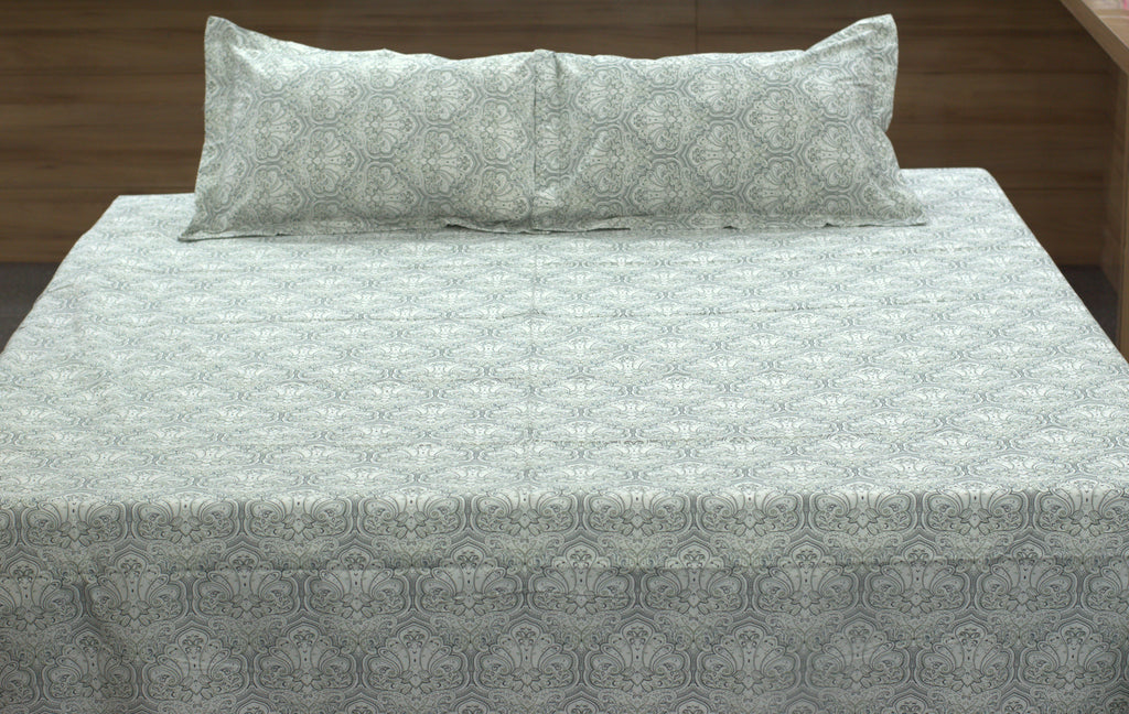 King Size Cotton Bedsheet 110 x 110 Inches – Elegant Printed Design