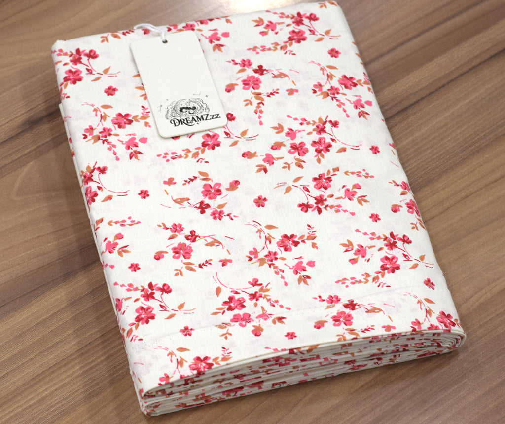 Queen Size Floral Printed Bed Spread – 90 x 100 Inches