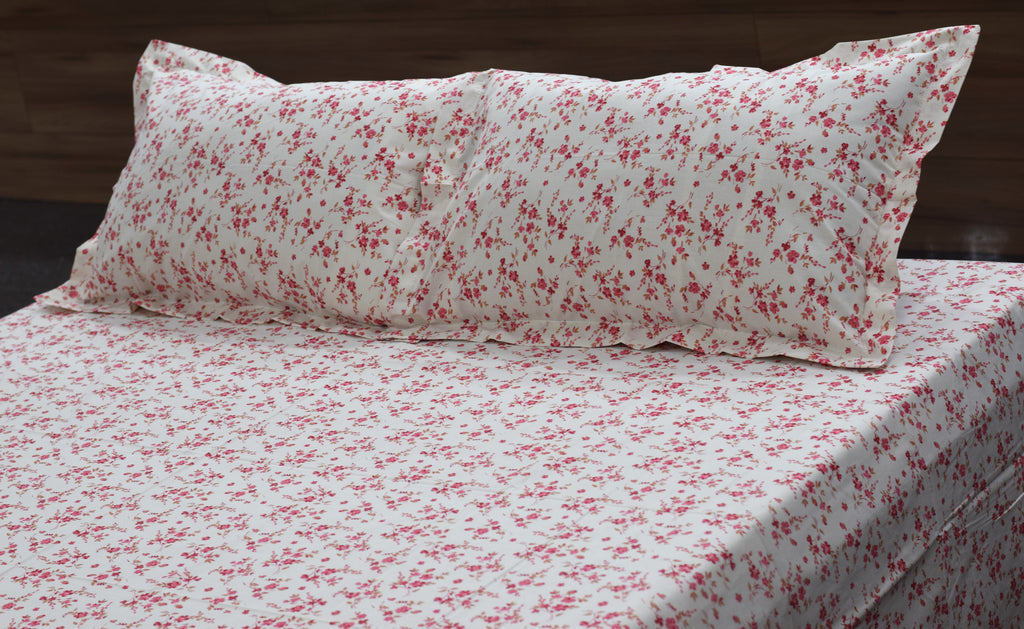 Queen Size Floral Printed Bed Spread – 90 x 100 Inches