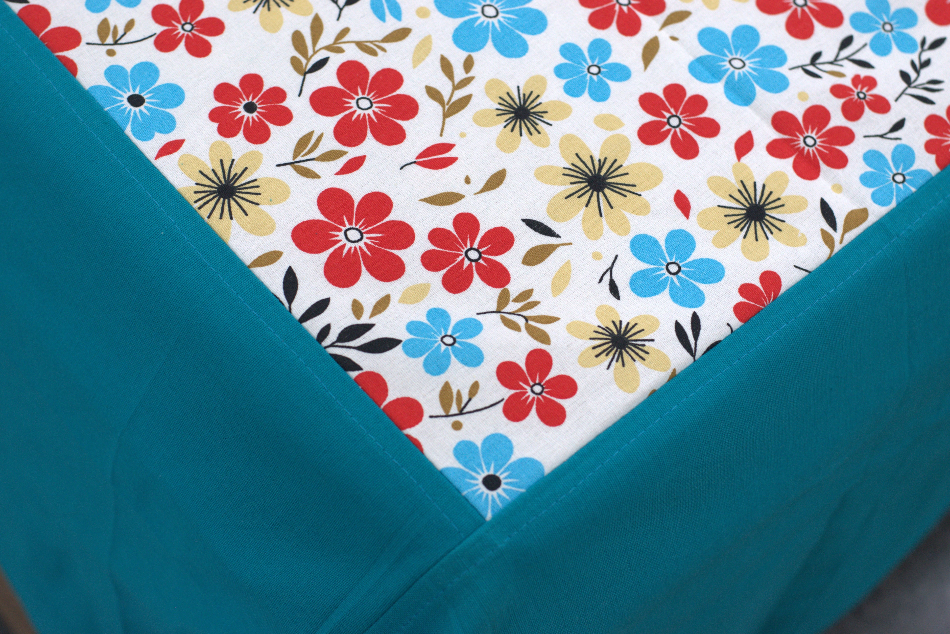 Vibrant Floral Multi-Color Cotton King Size Bedspread