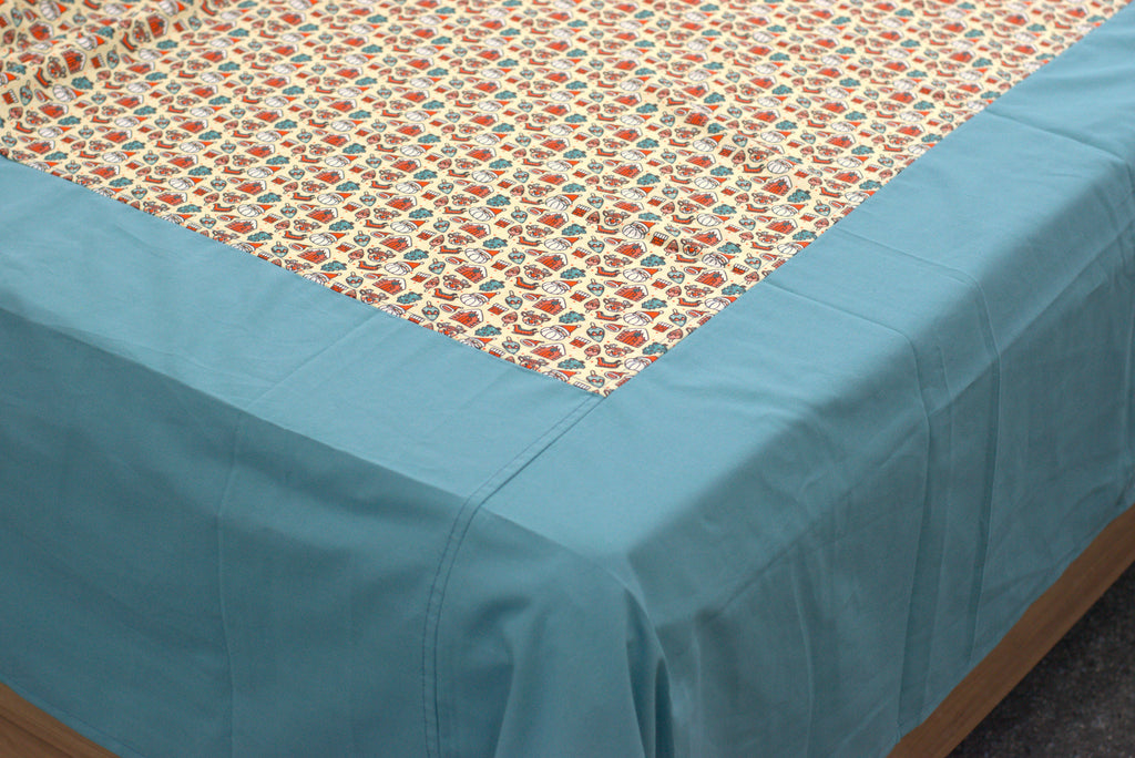 King Size Printed Bedspread – 100 × 110 Inches | Decorative Bed Cover