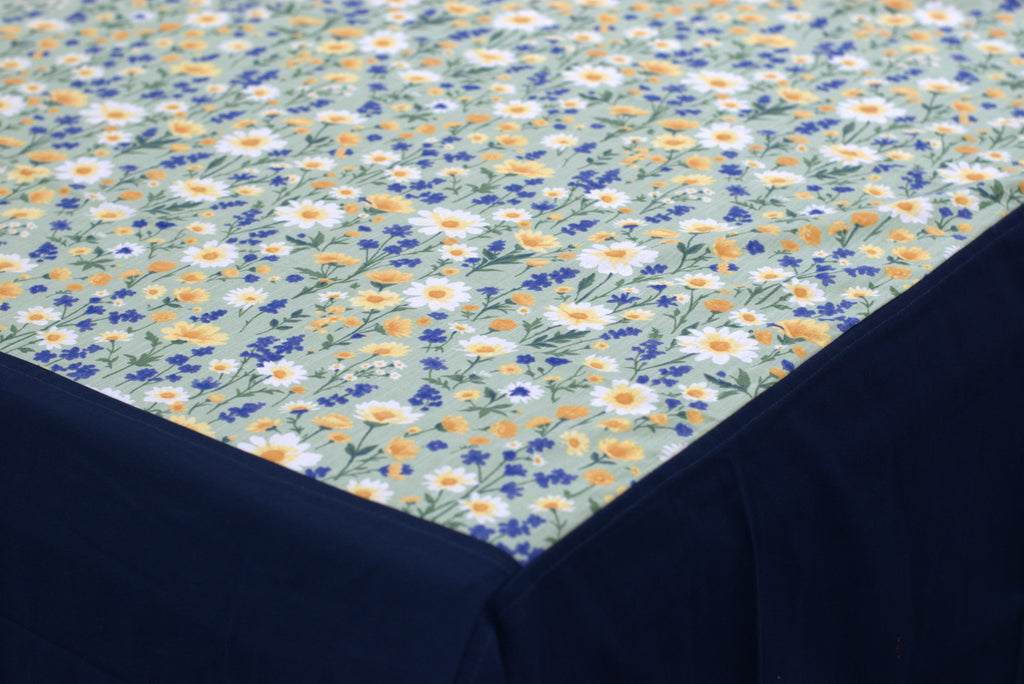 Floral Meadow Cotton King Size Bedspread with Pillow Covers