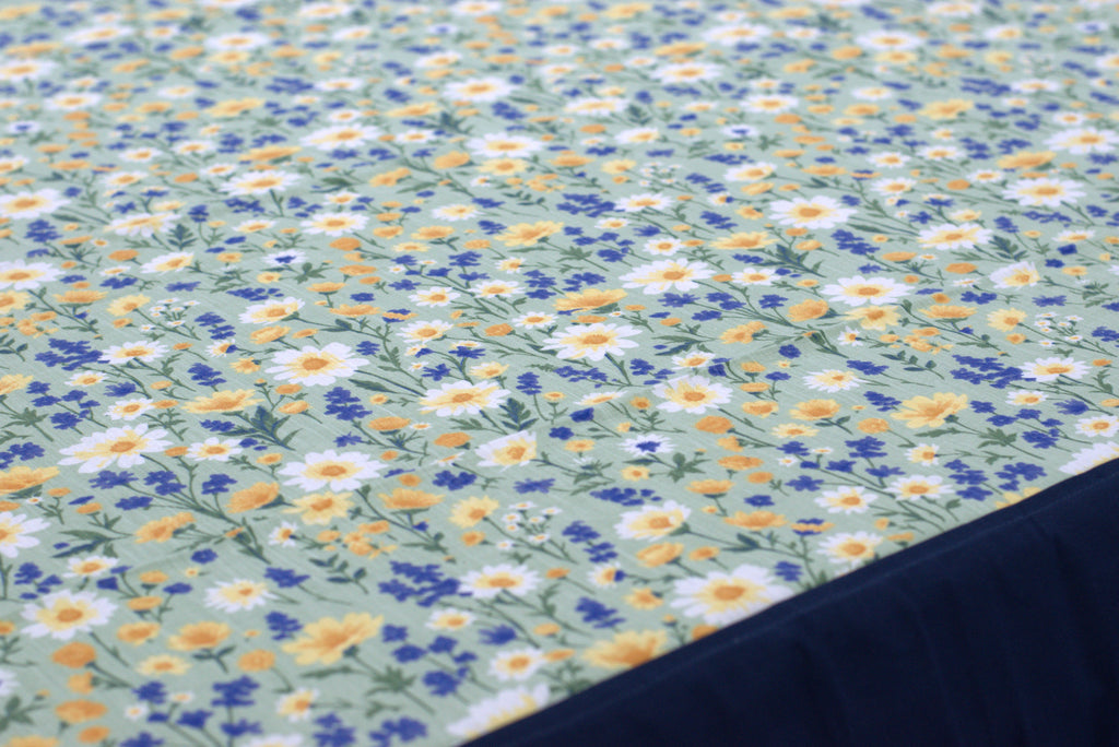 Floral Meadow Cotton King Size Bedspread with Pillow Covers