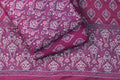 Magenta Floral Soft Cotton Dress Material Set with Dupatta – Top & Bottom Fabric Combo