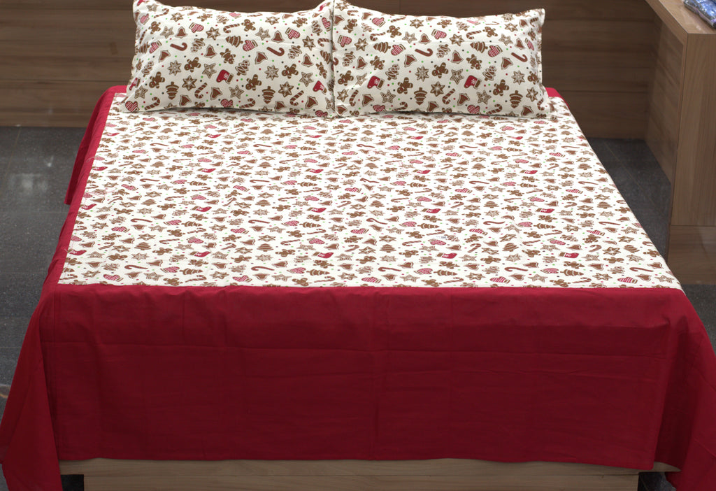 King Size Christmas Printed Bedspread – 100×110 Inches