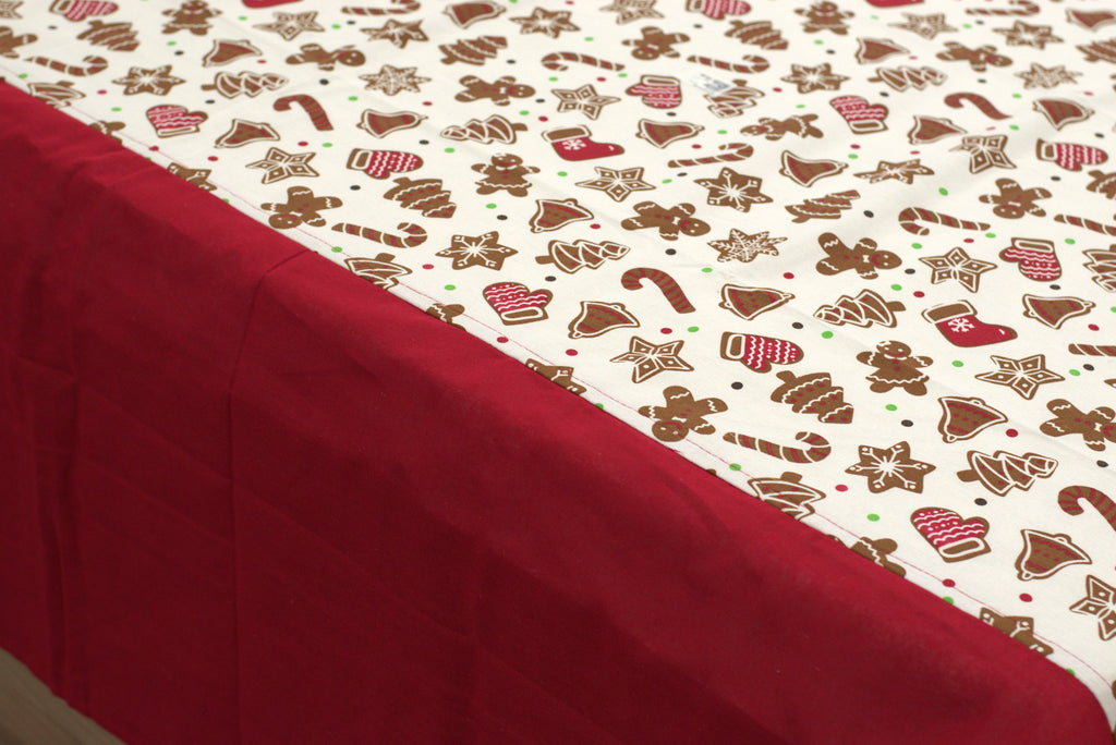 King Size Christmas Printed Bedspread – 100×110 Inches
