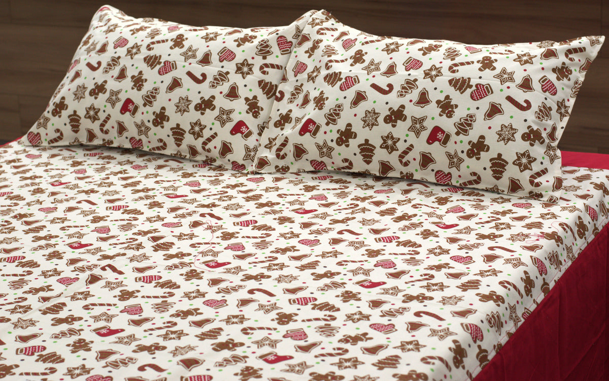 King Size Christmas Printed Bedspread – 100×110 Inches