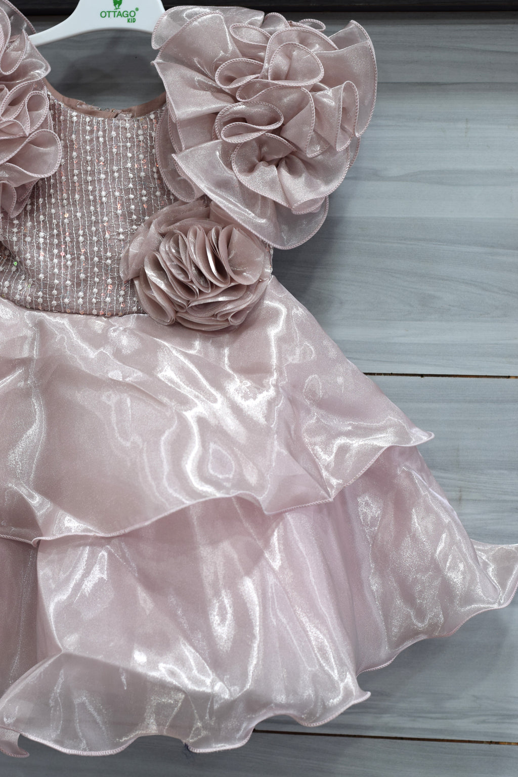 Baby Girls Pink Fancy Frock – Elegant Party Wear Dress