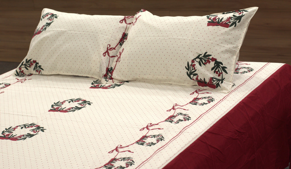 King Size Christmas Printed Bedspread – 100×110 Inches