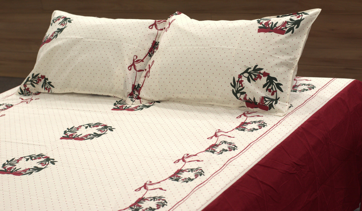 King Size Christmas Printed Bedspread – 100×110 Inches