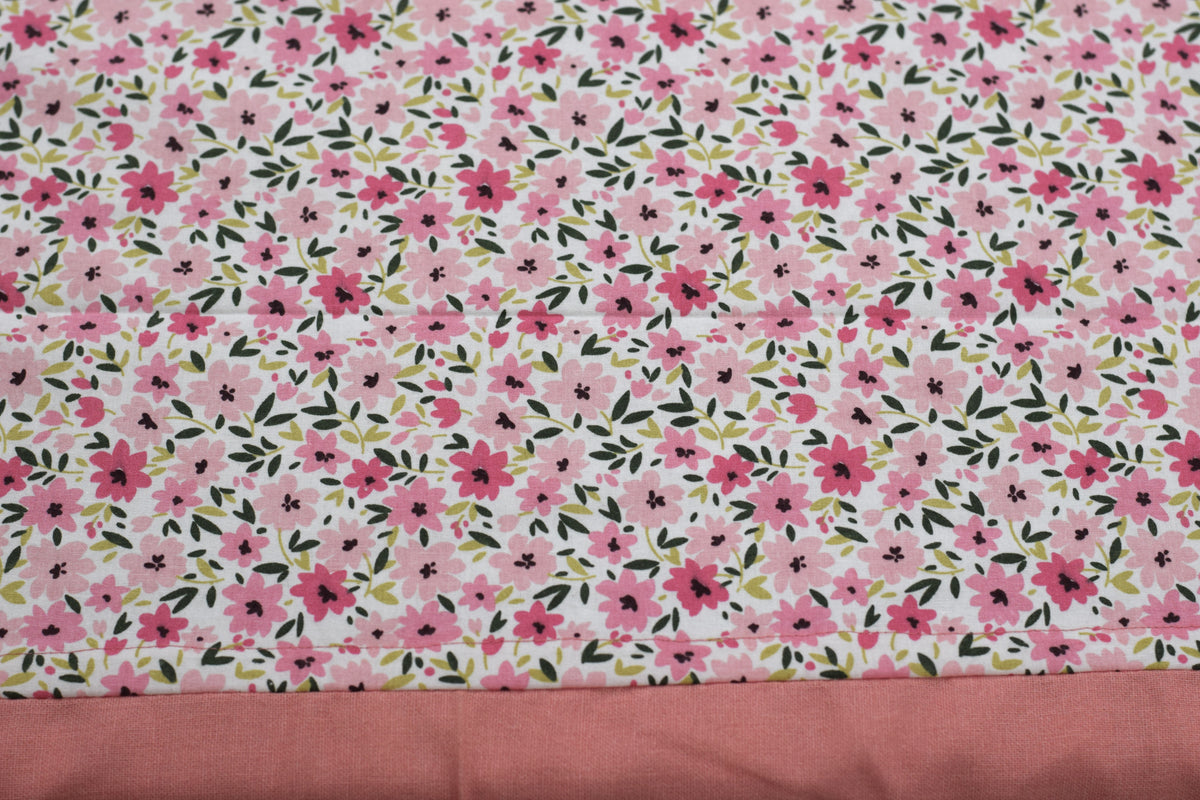 queen Size Floral Print Bedspread – Elegant Pink & White Bedding Set