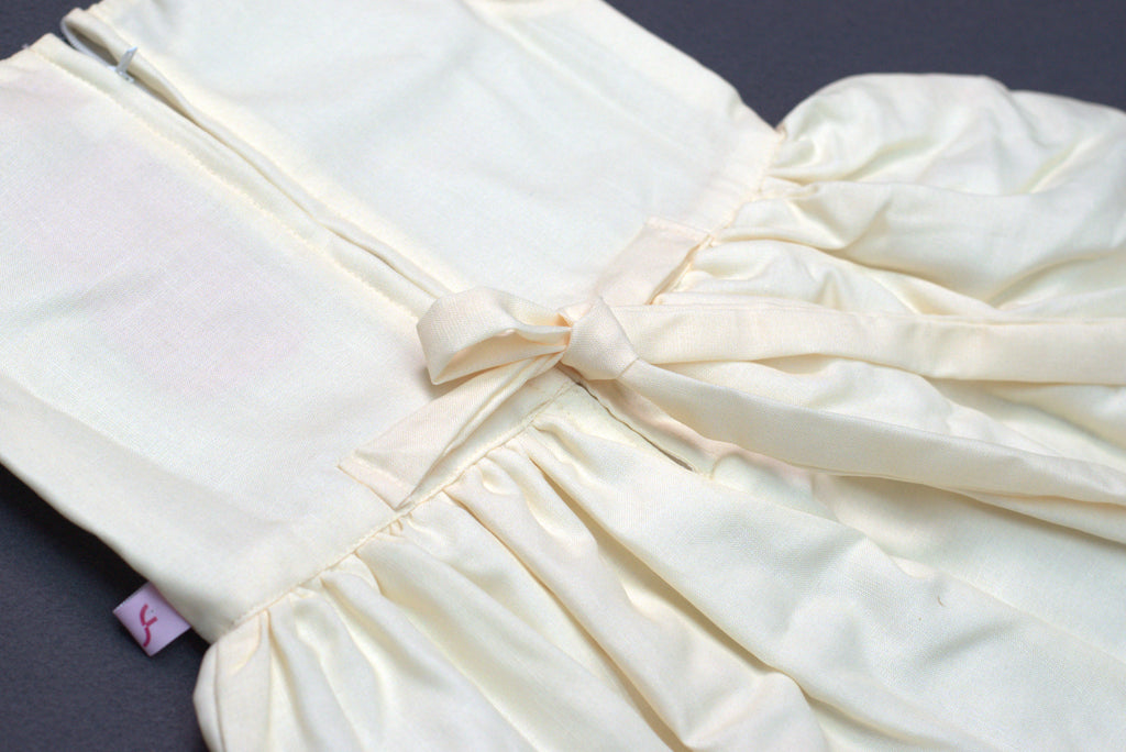 Elegant Butterfly & Floral Semi-Linen Kids' Frock