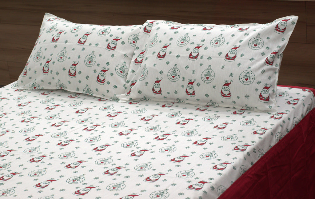 King Size Christmas Santa Printed Bedspread – 100×110 Inches