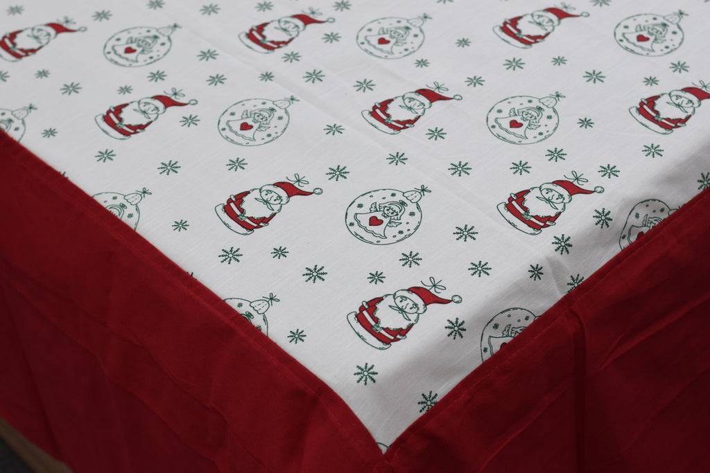 King Size Christmas Santa Printed Bedspread – 100×110 Inches