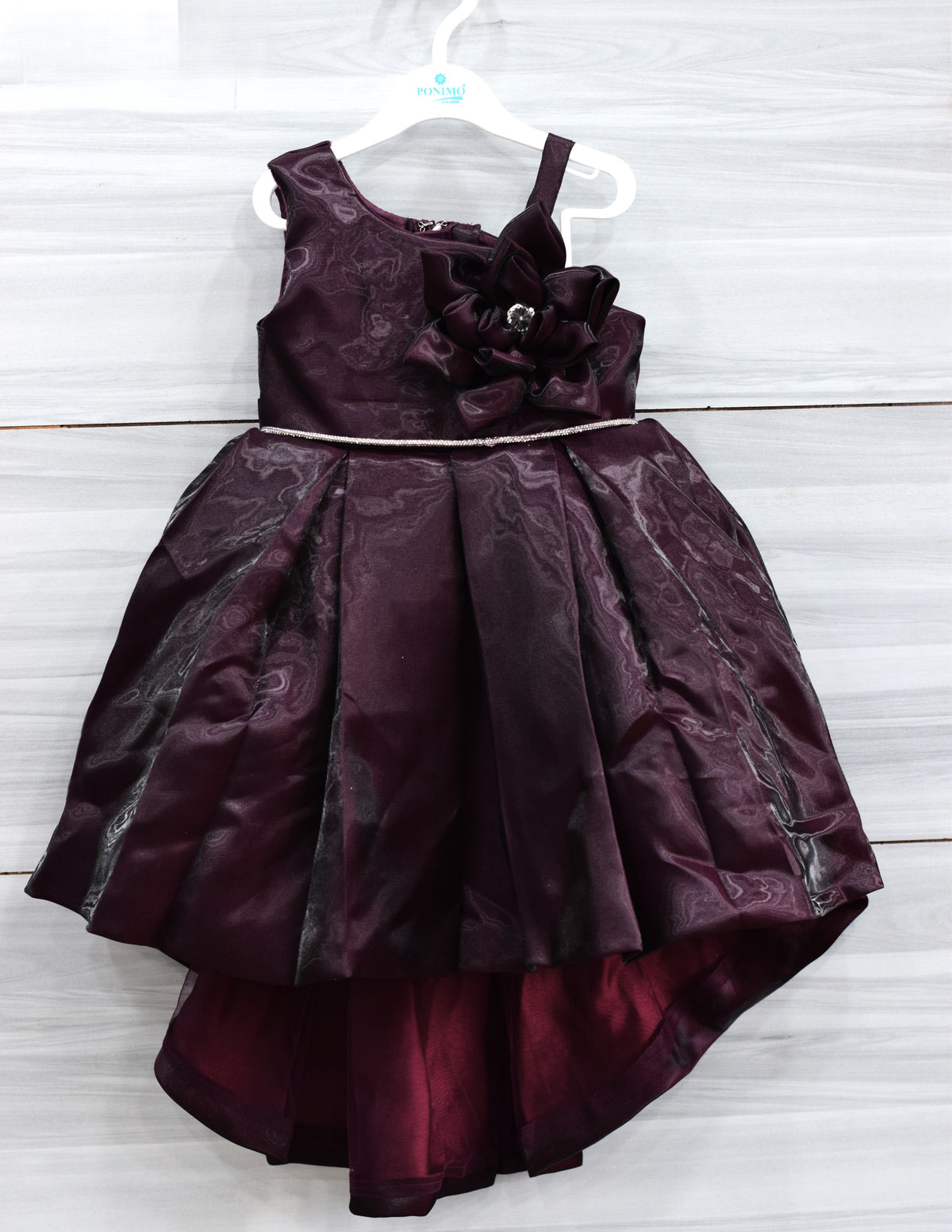 Fancy Baby Girl Frock with Floral Bow Detail