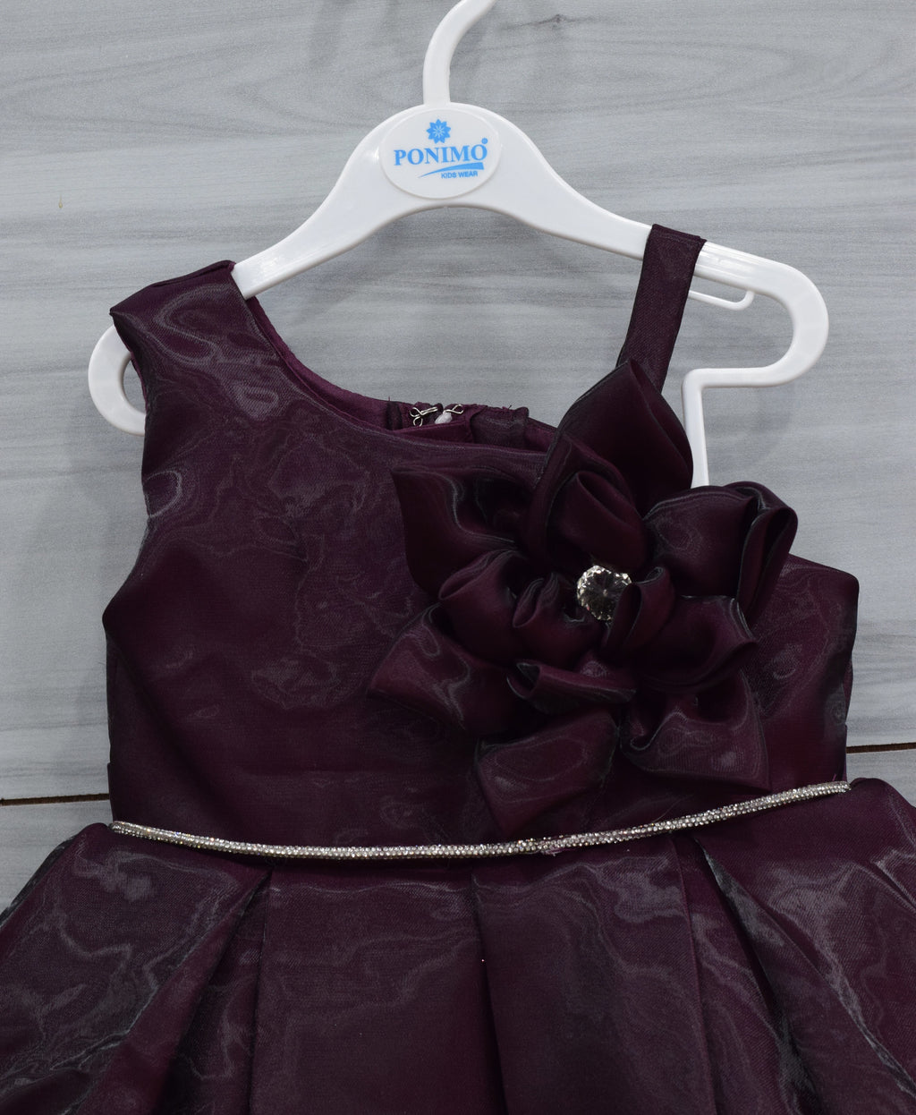 Fancy Baby Girl Frock with Floral Bow Detail