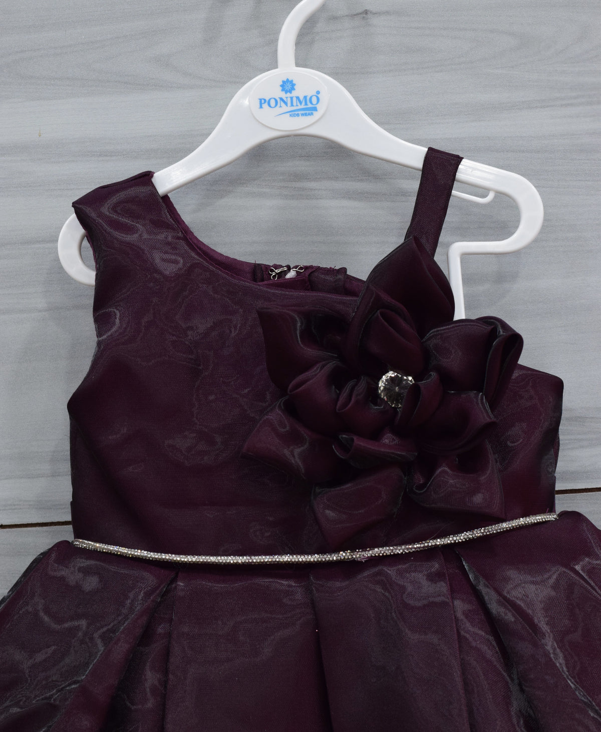 Fancy Baby Girl Frock with Floral Bow Detail