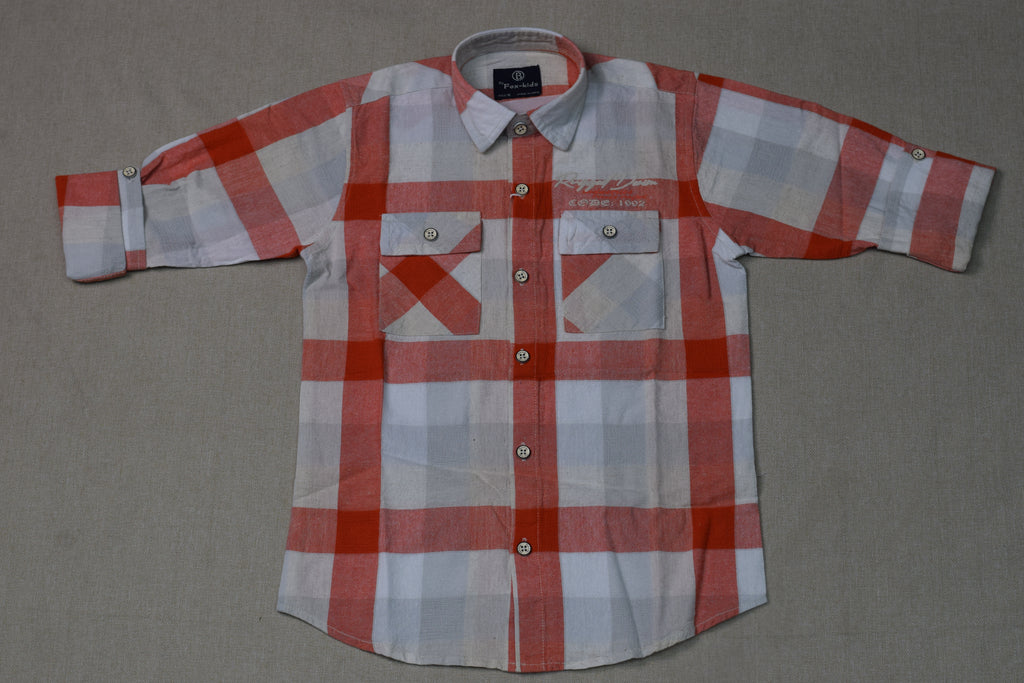 Kids  Checked Full Sleeve Cotton Shirt
