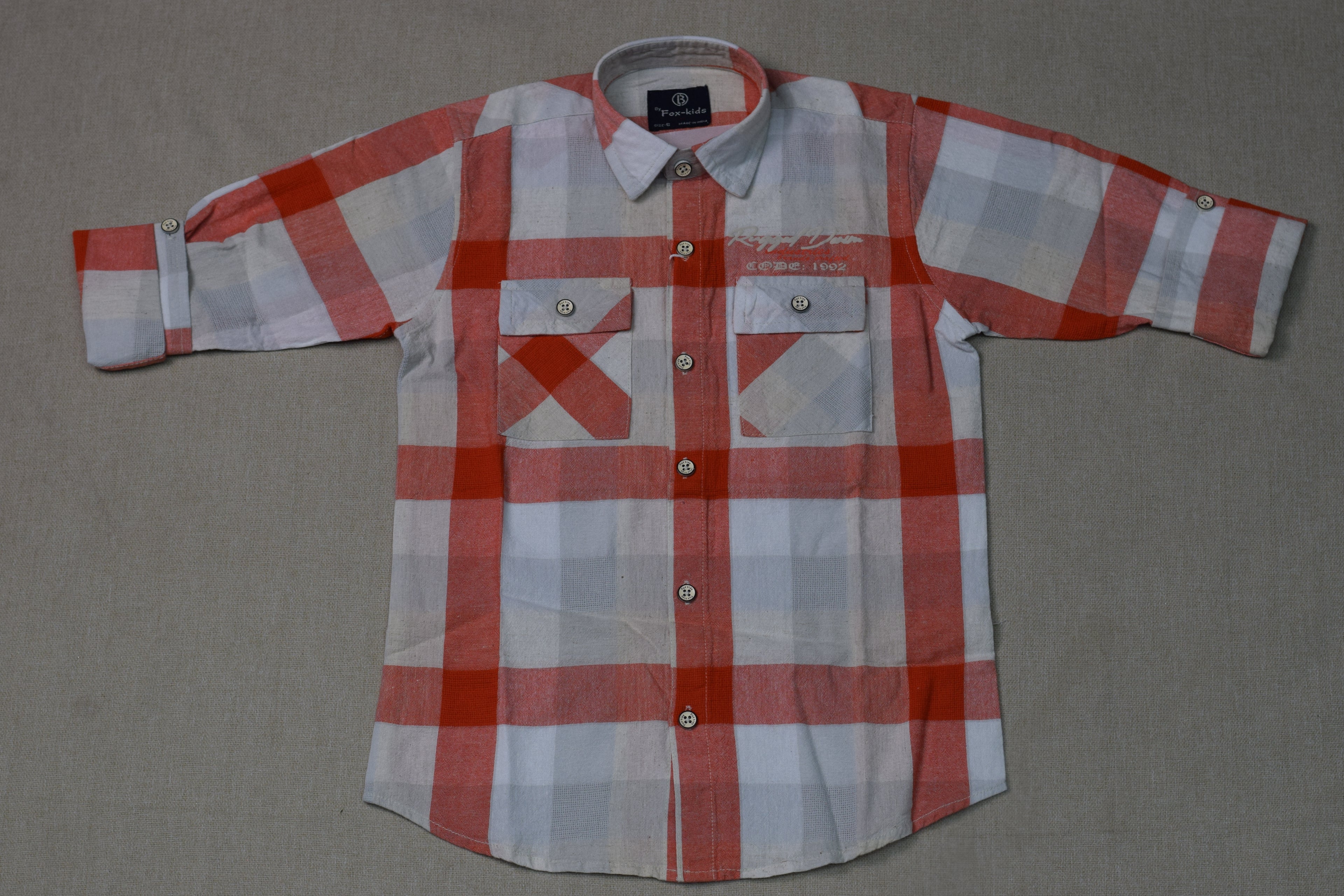 Kids  Checked Full Sleeve Cotton Shirt