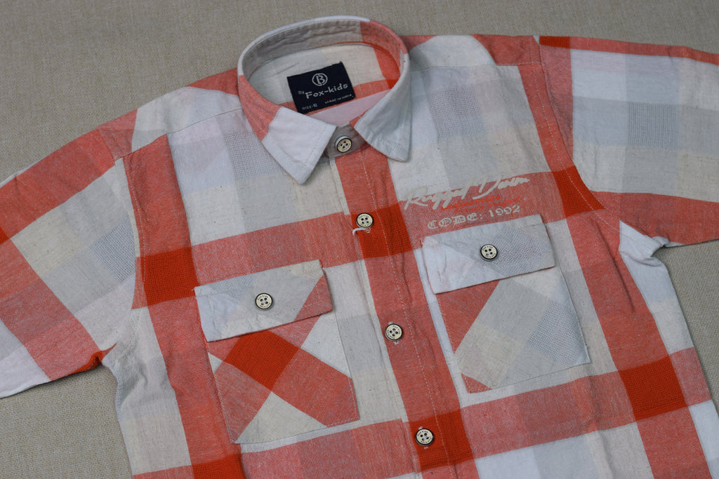 Kids  Checked Full Sleeve Cotton Shirt