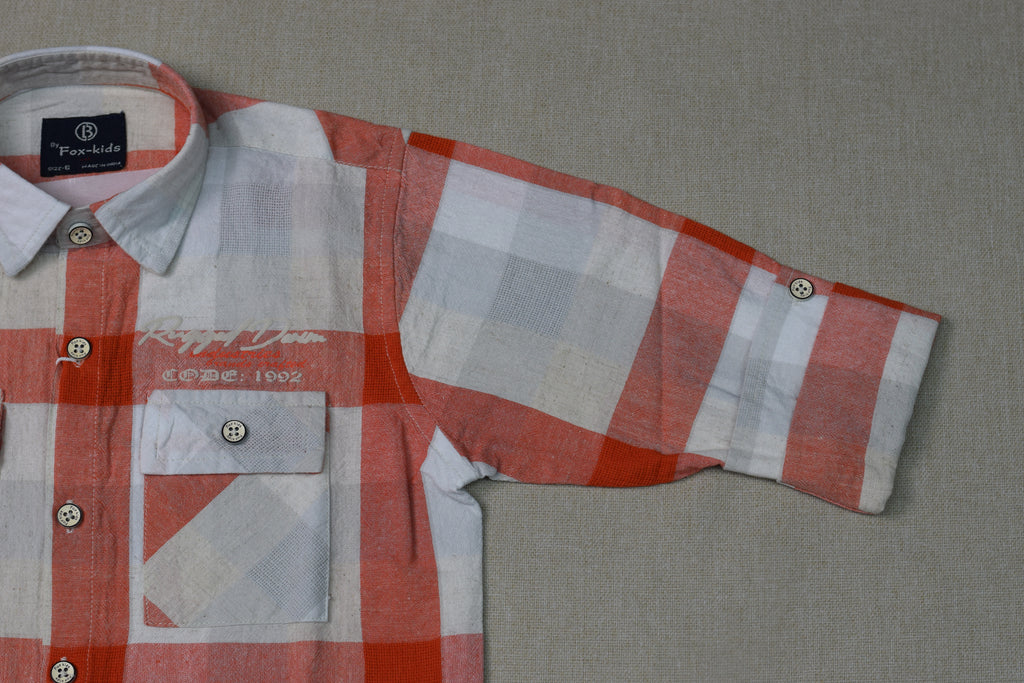 Kids  Checked Full Sleeve Cotton Shirt