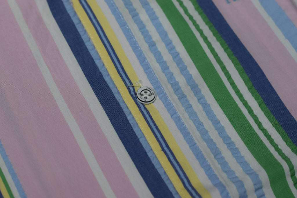 Kids Full Sleeve Cotton Striped Shirt – Pink Multi-Color Casual Button-Down Shirt for Boys