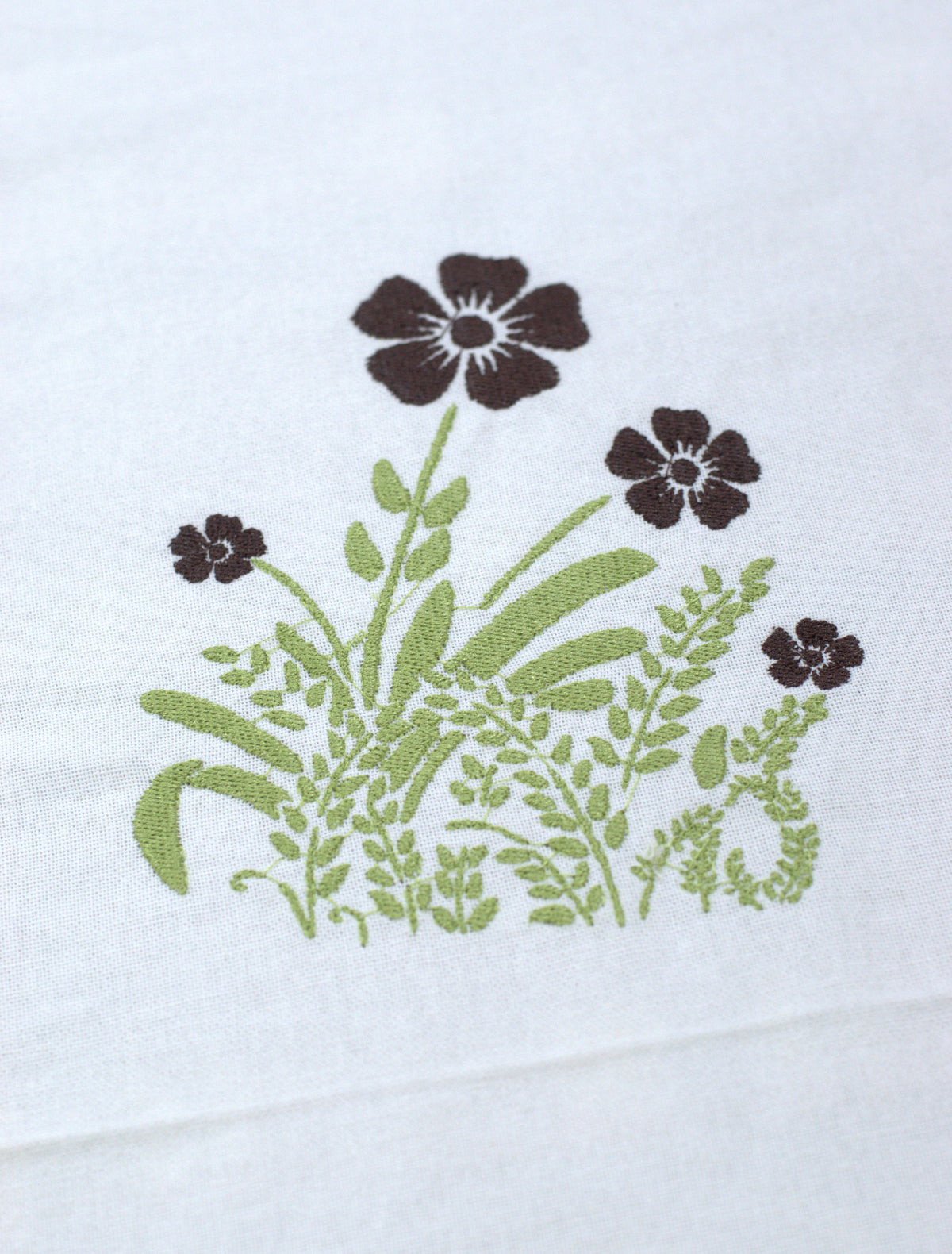 King Size White Cotton Bedspread with Floral Embroidery | 100 × 110 Inches