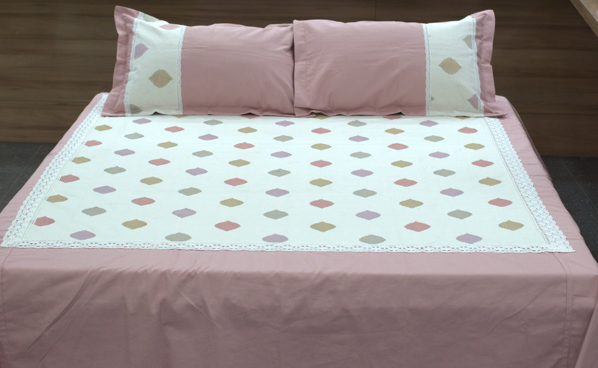 King Size Cotton Bedspread – 90 × 110 Inch | Elegant Printed Design
