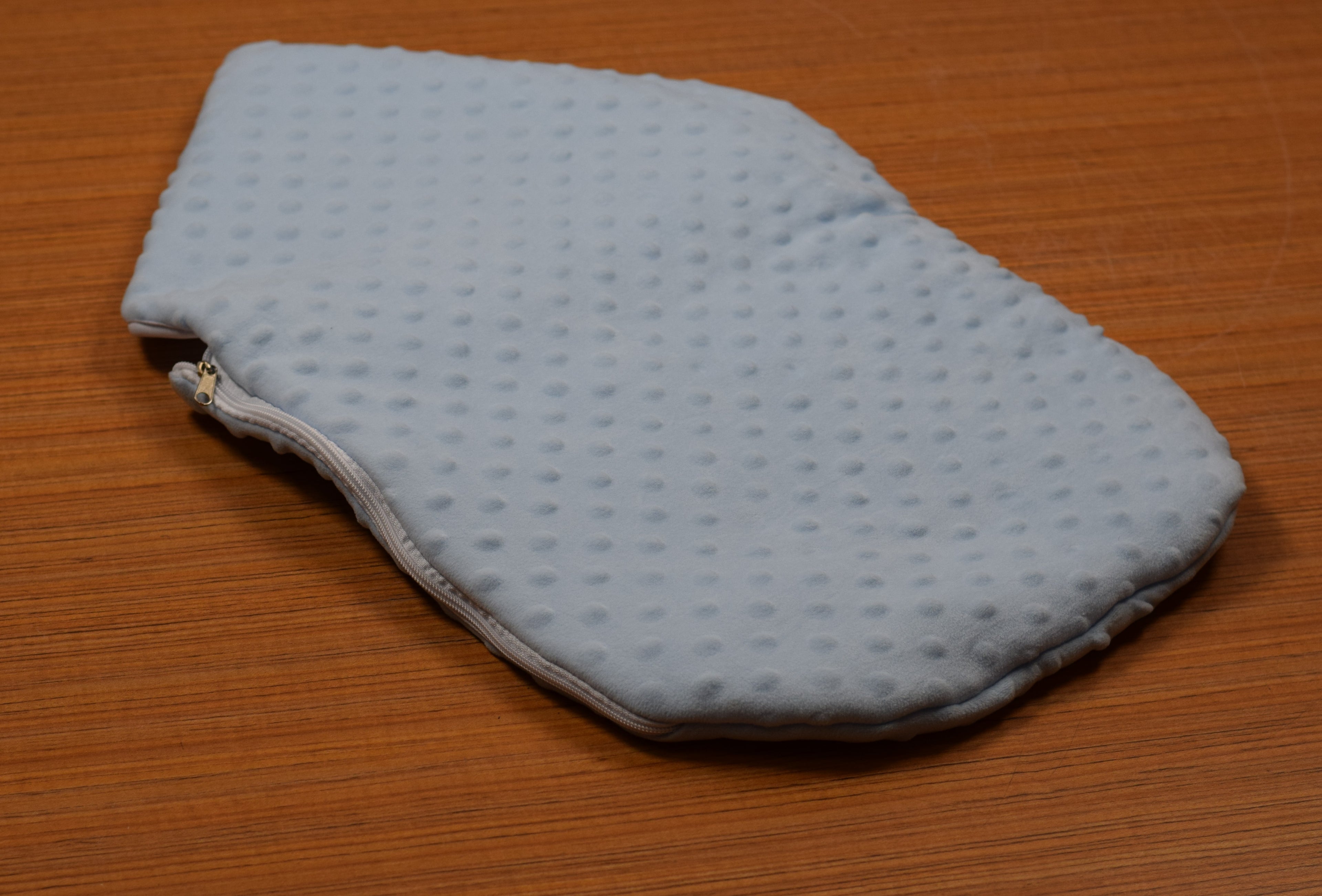 Ultra Soft Baby Blue Swaddle Blanket with Zipper & Velcro Fastening | Cozy Newborn Wrap Sleeping Bag