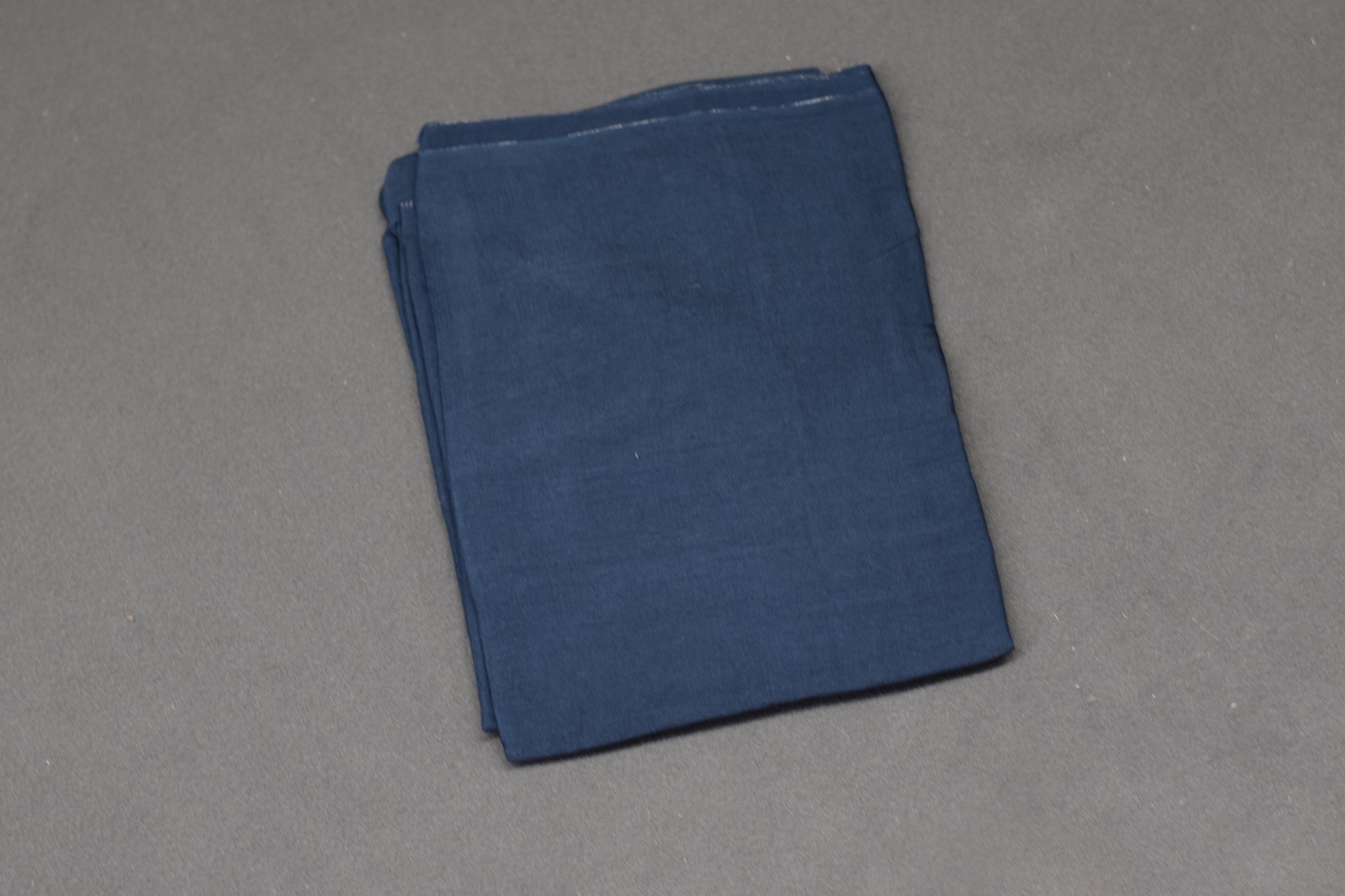 Navy Blue Modal Silk Churidar Material Set with Traditional Print