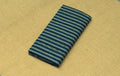 Premium Handwoven 2.10m Kaili Lungi – Classic Indigo & Olive Striped Cotton