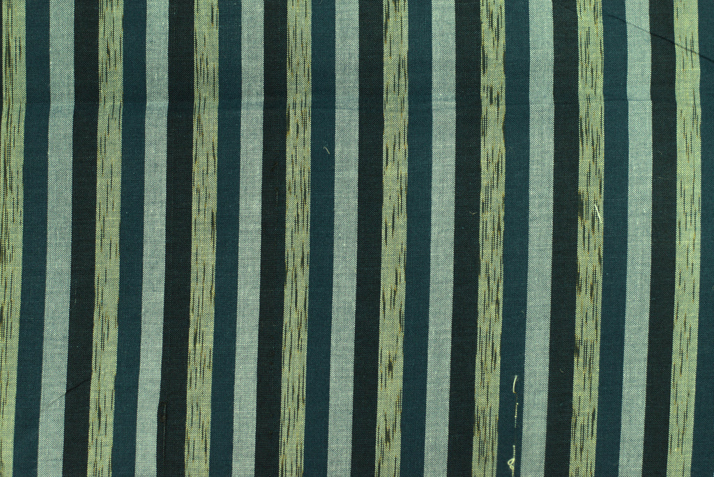 Premium Handwoven 2.10m Kaili Lungi – Classic Indigo & Olive Striped Cotton
