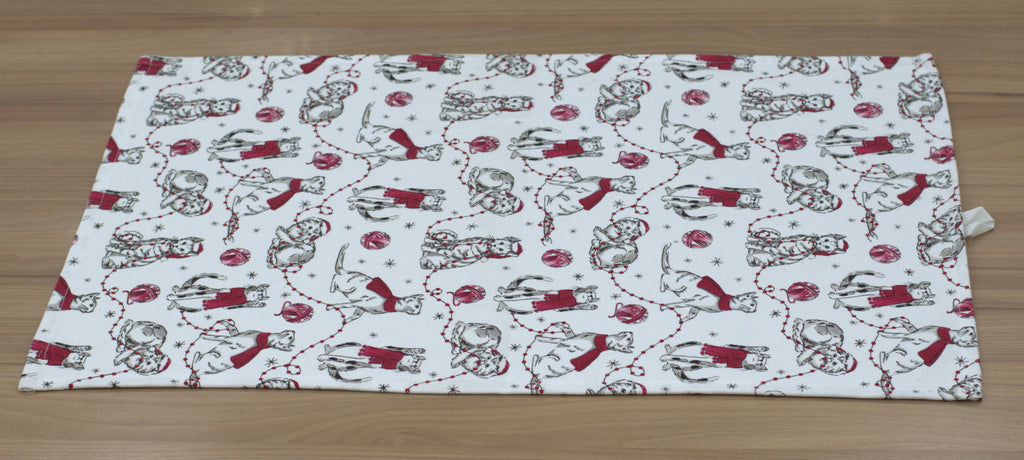 Set of 3 Printed Kitchen Towels | Striped, Festive & Autumn Leaf Designs