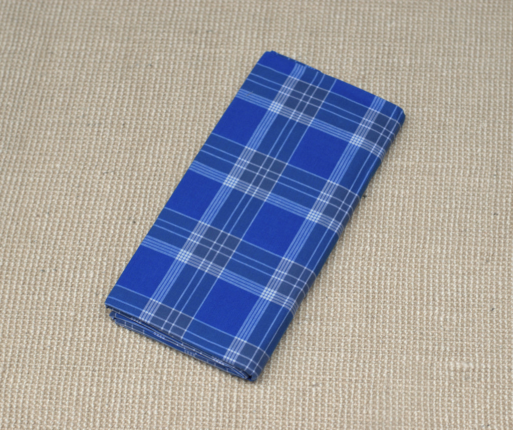 Classic Blue Checked Breathable Cotton Kaili/Lungi (2.10m)