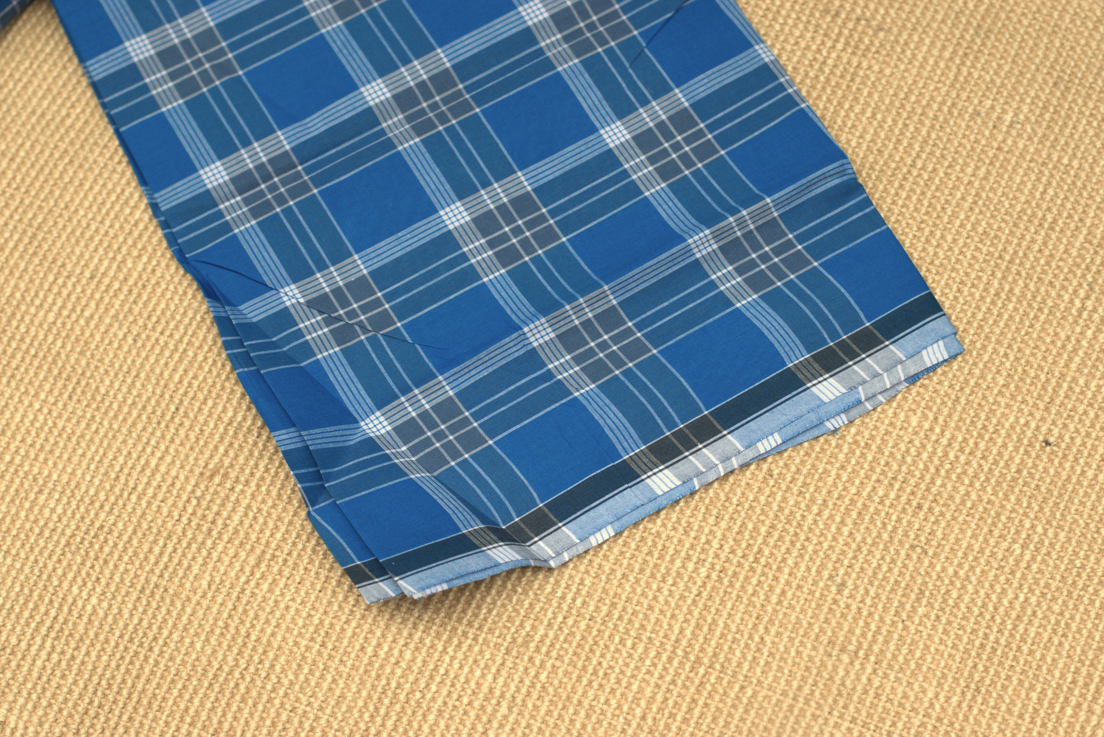Classic Blue Checked Breathable Cotton Kaili/Lungi (2.10m)