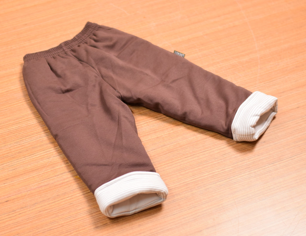 Baby Winter Hooded Sweater Set – Animal Print Jacket & Brown Pants | 2-Piece Outfit (18–24 Months)