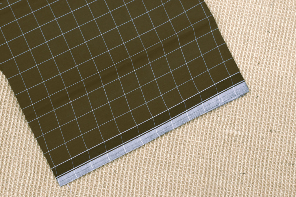 Premium Cotton Olive Green Checked Kaili Lungi – 2.10 Meters