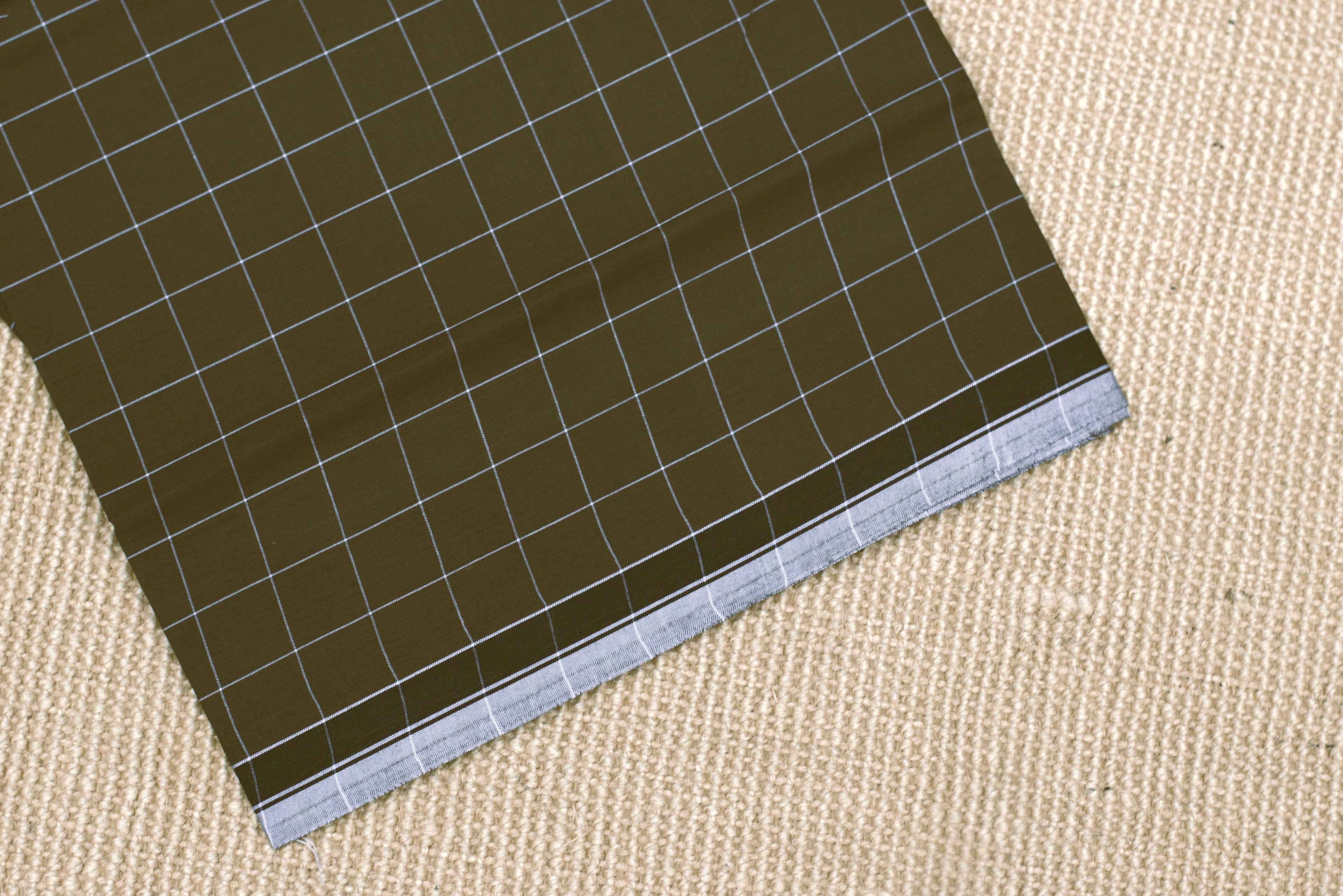 Premium Cotton Olive Green Checked Kaili Lungi – 2.10 Meters
