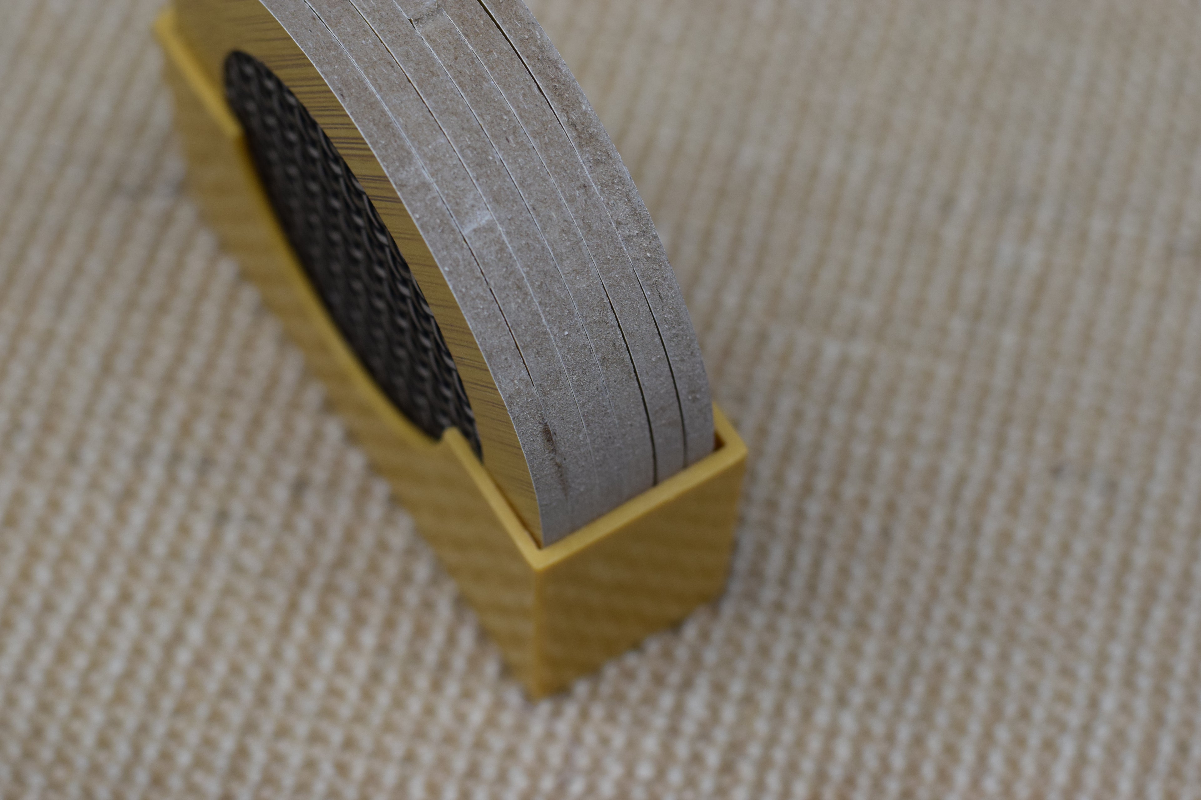 6 Pcs Bamboo Coaster Set with Holder – 9.5 cm Round Heat Resistant Tea & Coffee Cup Coasters
