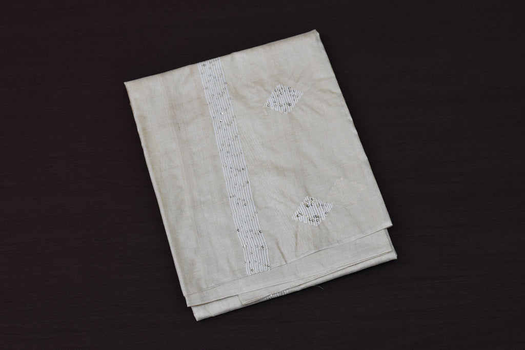 Ivory Grace Tussar Silk Churidar Material Set