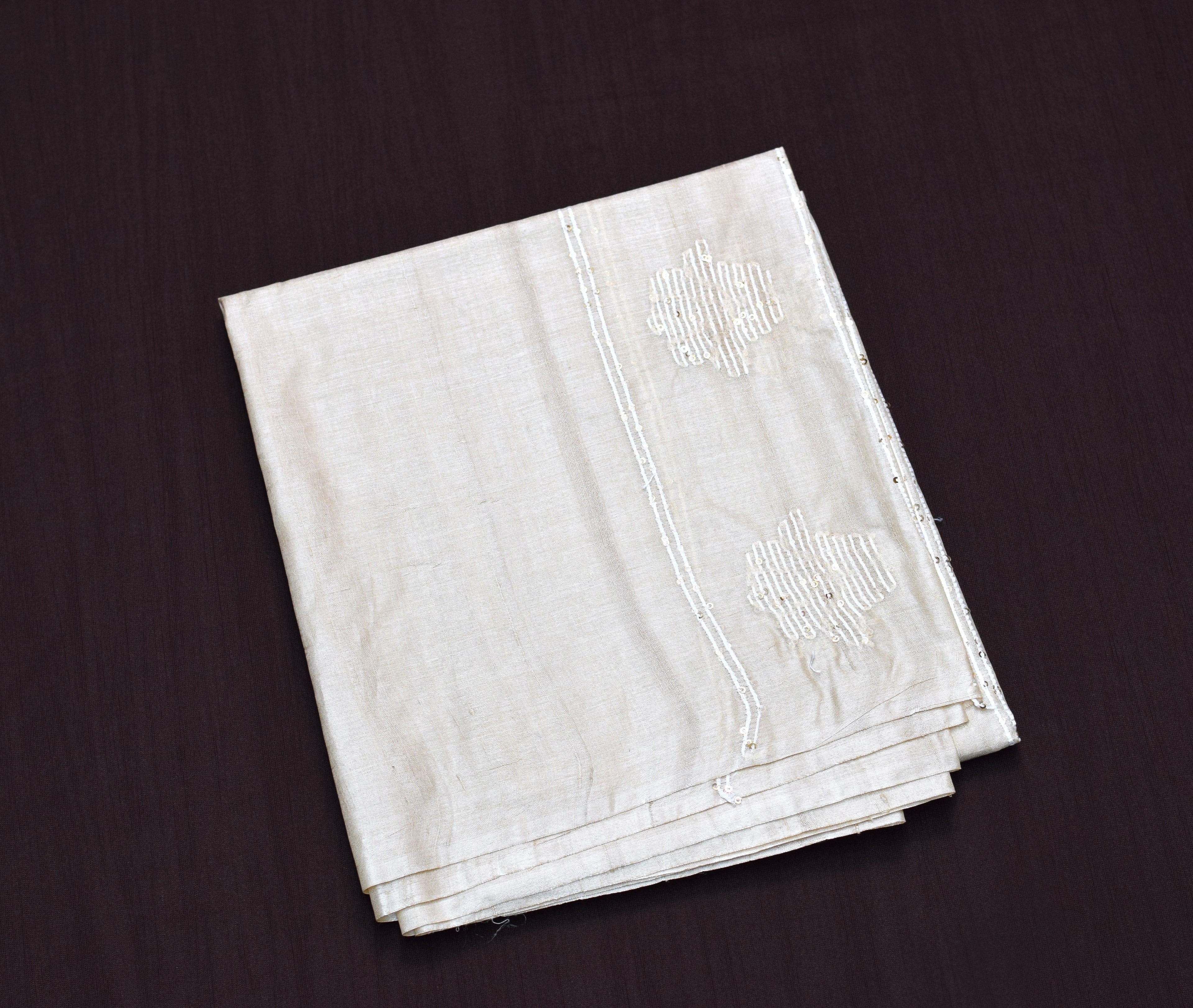 Ivory Elegance Tussar Silk Churidar Material Set
