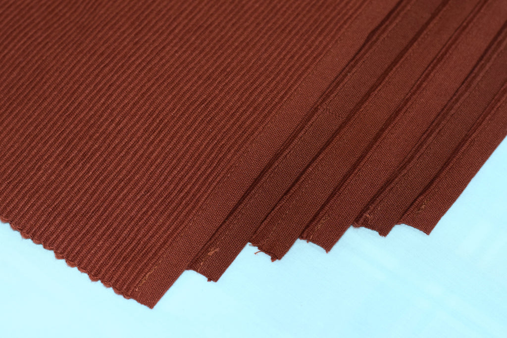 Rust Brown Textured Table Mat – Ribbed Design